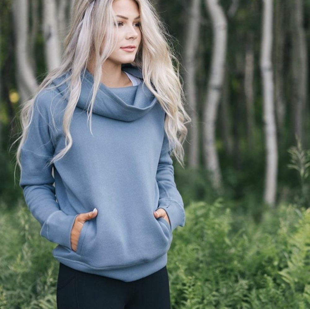 Zyia Active Blue Oh So Soft Hoodie Large